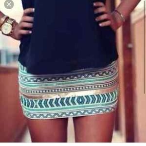 Beaded Mini Skirt